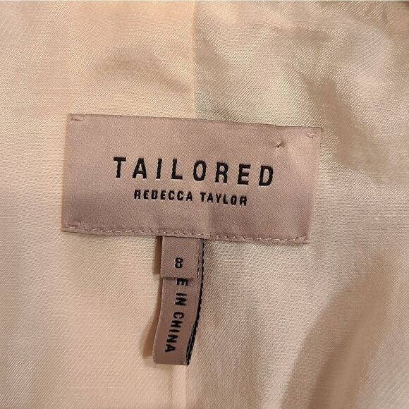 Rebecca Taylor Tailored Stretch Modern Suiting Jacket Blazer Primrose Pink | 8 - Picture 8 of 11